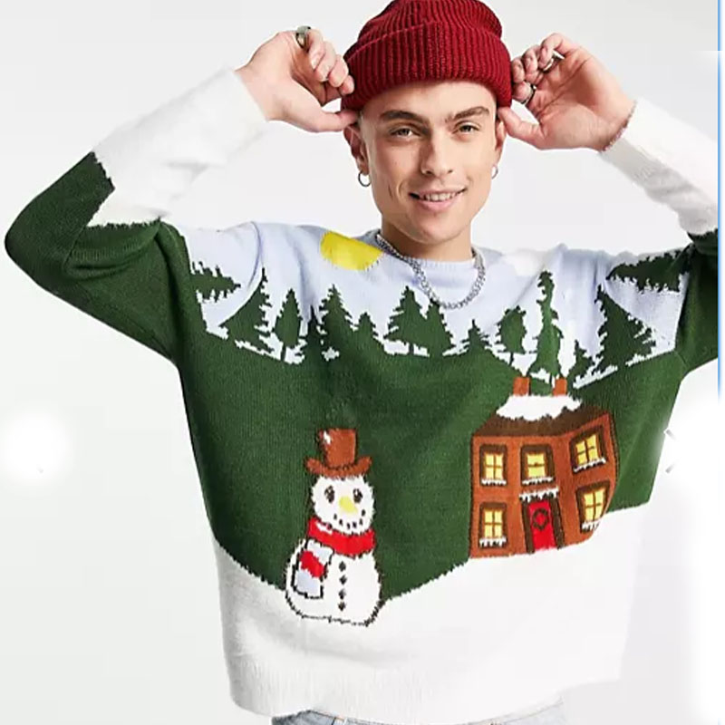 Snow Printed Pullover Ugly Christmas Sweatshirts